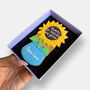Vegan Personalised Thank You Teacher Sunflower Iced Biscuits Letterbox Gift, thumbnail 3 of 10