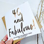Forty And Fabulous | 40th Birthday Card For Her, thumbnail 3 of 3