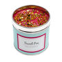 Tin Candle With Sparkle Sweet Pea And Rose, thumbnail 2 of 2