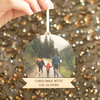 Personalised Family Photograph Christmas Bauble, 3 of 8