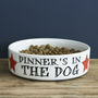 'Dinner's In The Dog' Pet Bowl, thumbnail 1 of 2