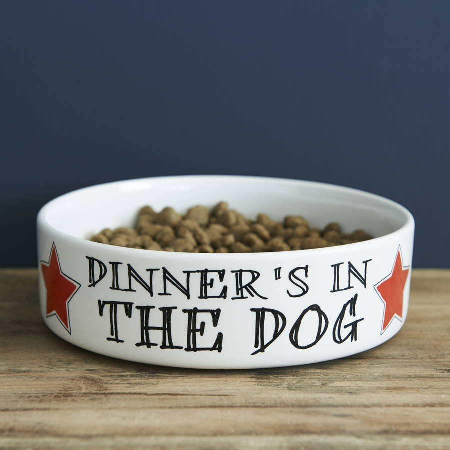 'Dinner's In The Dog' Pet Bowl, 1 of 2