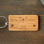 Send With Love 'Bear Hugs And Kisses' Oak Keyring, thumbnail 1 of 2