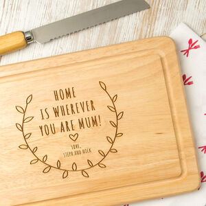 Mini Cutting Board - Home is Wherever Mom Is