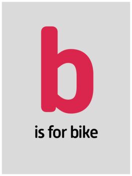 'B' Is For Bike Infographic Cycling Art Print, 3 of 5