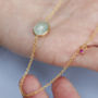 Ruby And Aqua Gemstone Necklace In Gold Vermeil, thumbnail 1 of 4