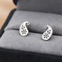 Sterling Silver Paisley Pattern Stud Earrings, thumbnail 2 of 12