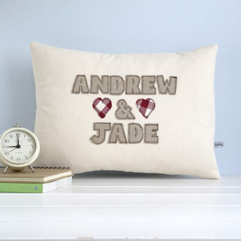 Personalised Couples Name Cushion Gift, 2 of 11