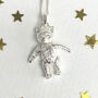 Sterling Silver Jointed Bear Necklace, thumbnail 4 of 8