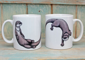 Otters Illustration Mug, 2 of 2