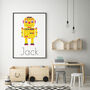 Personalised Children's Robot Prints, thumbnail 6 of 9