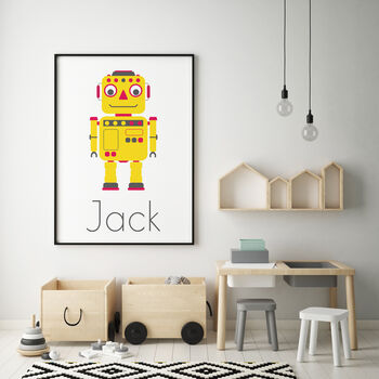 Personalised Children's Robot Prints, 6 of 9