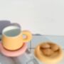 Cushion Club Ceramic Mug And Saucer Set Apricot, thumbnail 4 of 6