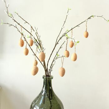 Set Of Twelve Natural Speckled Easter Egg Decorations, 3 of 4