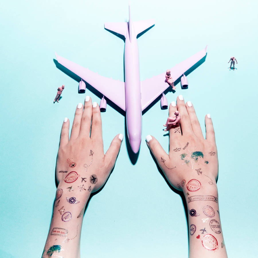 Tiny Airplane Temporary Tattoo - Set of 3 – Little Tattoos