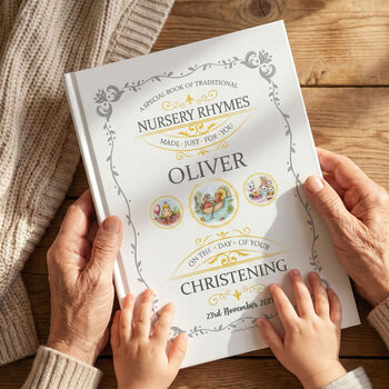 Personalised Christening Gift Book Of Nursery Rhymes, 9 of 12