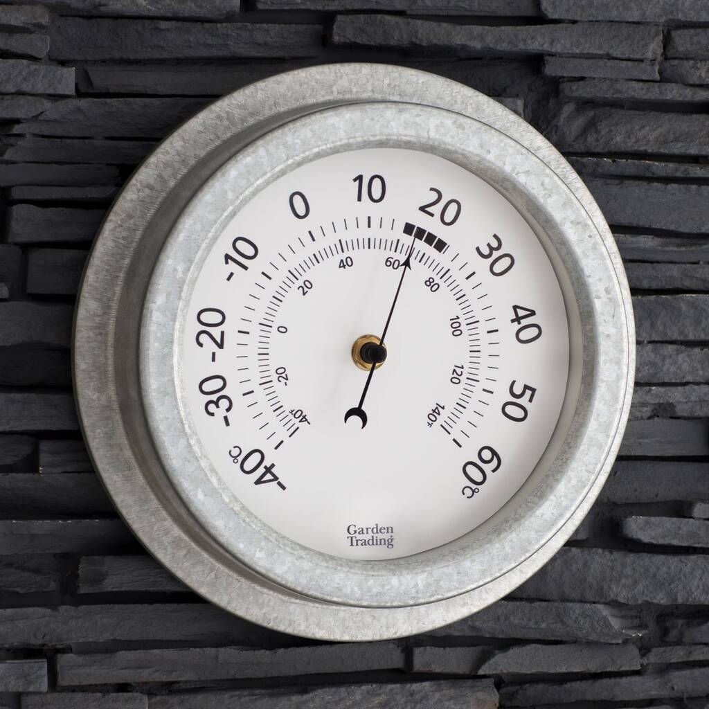 Galvanised Steel Thermometer, 1 of 2