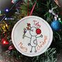 Personalised Reindeer Tree Decoration Bauble, thumbnail 2 of 8