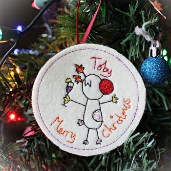 Personalised Reindeer Tree Decoration Bauble, 2 of 8