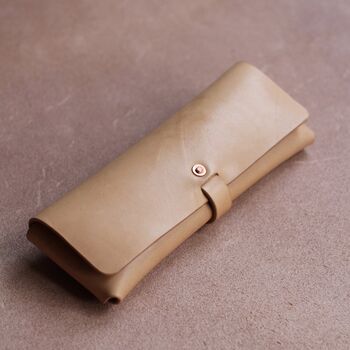 Handmade Leather Pencil Case With Personalisation, 5 of 7