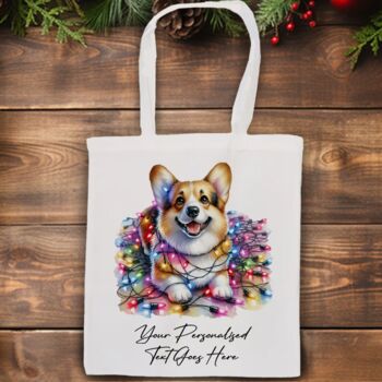 Personalised Corgi In Christmas Lights, 5 of 9