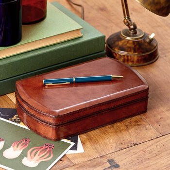 Personalised Leather Pen Box, 2 of 7