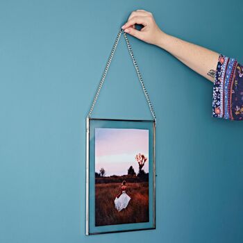 Silver Metal And Glass Hanging Photo Frame, 5 of 12