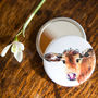 Inky Cow Pocket Compact Mirror, thumbnail 4 of 4