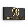 Personalised House Sign With Raised Gold Lettering, thumbnail 2 of 10