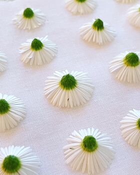 Heart Earrings With Daisy Flowers And Silver Beads, 10 of 10