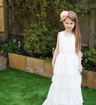Aphrodite ~ Ivory Lace Dress ~ Flower Girl|Party Dress, 3 of 6
