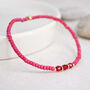 July Ruby Birthstone Beaded Bracelet, thumbnail 1 of 4