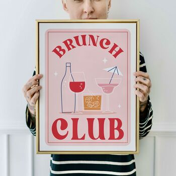 Brunch Club, Mid Century Cocktail Art Print, 8 of 8