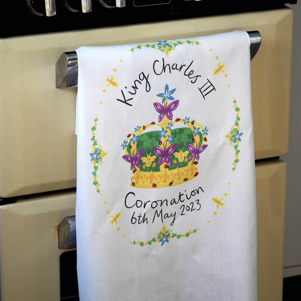 King Charles Coronation Day Tea Towel, 1 of 2