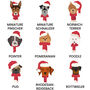 Personalised Dog Breed Christmas Stocking In Red, thumbnail 10 of 11