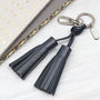 Personalised Luxury Nappa Leather Tassel Key Ring, thumbnail 10 of 12