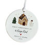 Custom First Christmas In New Home Ceramic Ornament, thumbnail 3 of 7