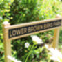 Engraved Oak House Sign With Painted Background, thumbnail 1 of 9