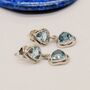 Blue Topaz Silver Earrings, thumbnail 1 of 7