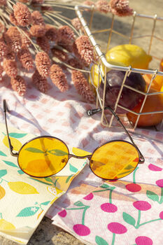 Orange Tint Round Frame Sunglasses, 5 of 7