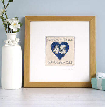 Personalised Heart Wedding Anniversary Card For Him, 4 of 9
