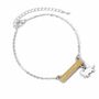 Harry Potter Hufflepuff Bar Bracelet Silver, thumbnail 1 of 2
