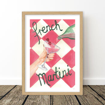French Martini Cocktail Art Print, 8 of 10
