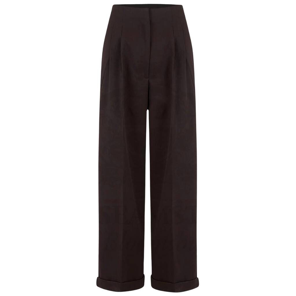 Tailored Audrey Trousers In Brown 1940s Vintage Style By The Seamstress ...