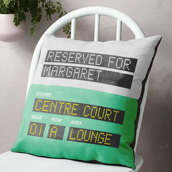 Personalised Tennis Scoreboard Reserved Seat Cushion, 2 of 4