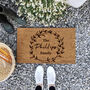 Personalised Floral Wreath Doormat For The Home, thumbnail 2 of 2