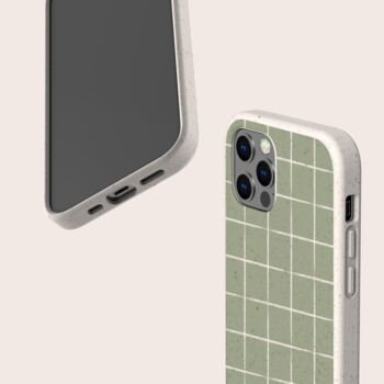 Chalk Grid Biodegradable Phone Case, 5 of 8