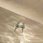 Sterling Silver Labradorite Teardrop Dangle Earrings, thumbnail 3 of 7