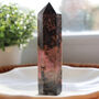 Rhodonite Crystal Tower With Optional Mini Crystal, thumbnail 1 of 10