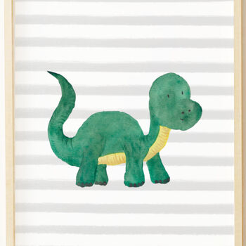 Dinosaurs Art Prints Set For Dinosaur Themed Nursery, 4 of 4